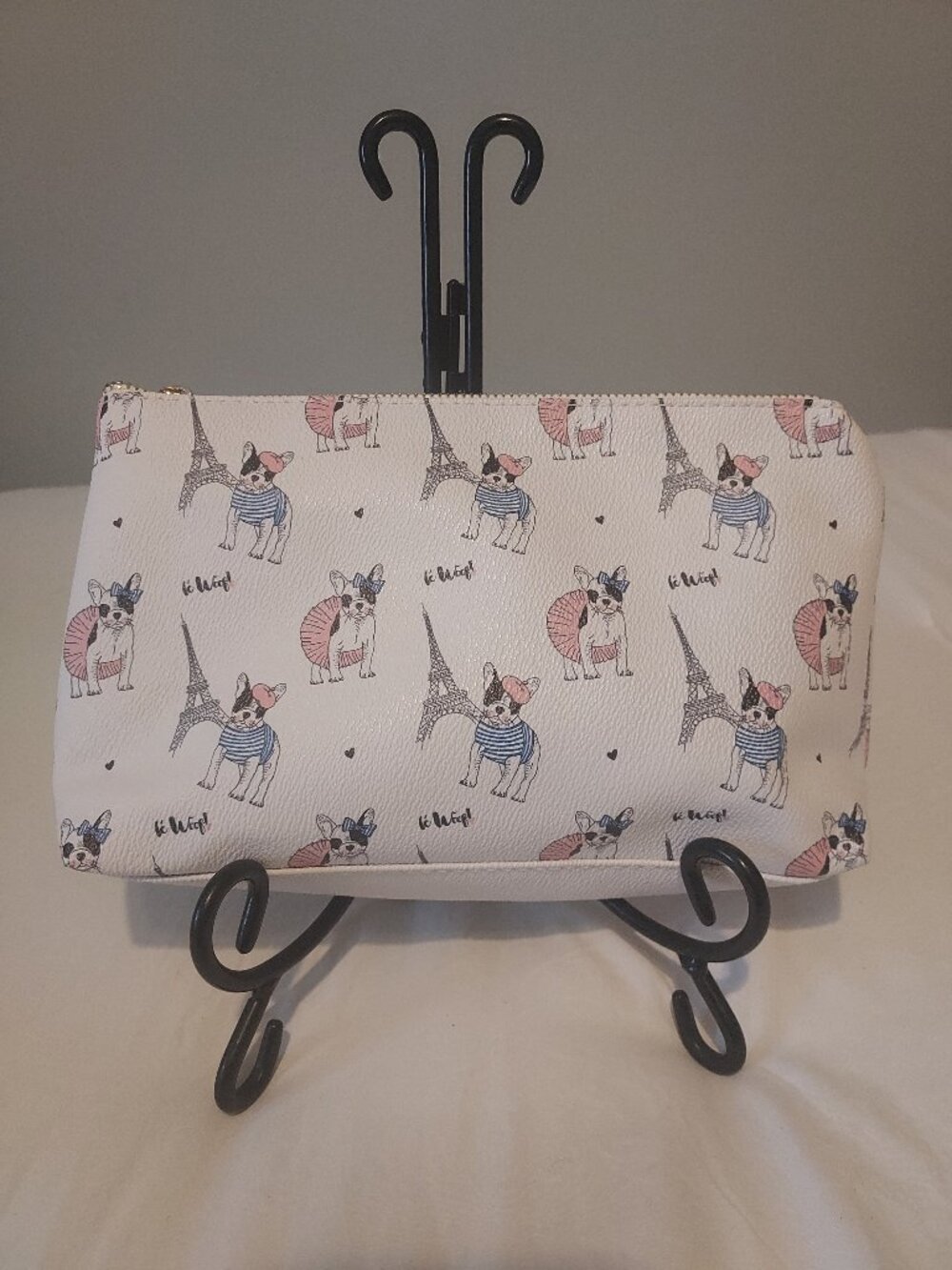 IMO Imoshion Cosmetic Bag PARIS French Bulldog Makeup Case